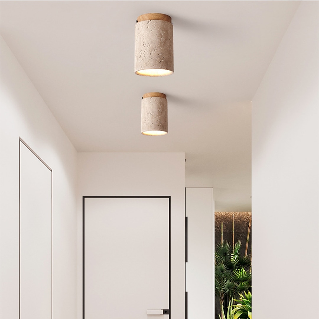 plafondlamp steen inbouw plafondlamp voor slaapkamer woonkamer hal keuken, moderne trommellamp dichtbij plafond 110-240v 2025 - $143.99 –P6