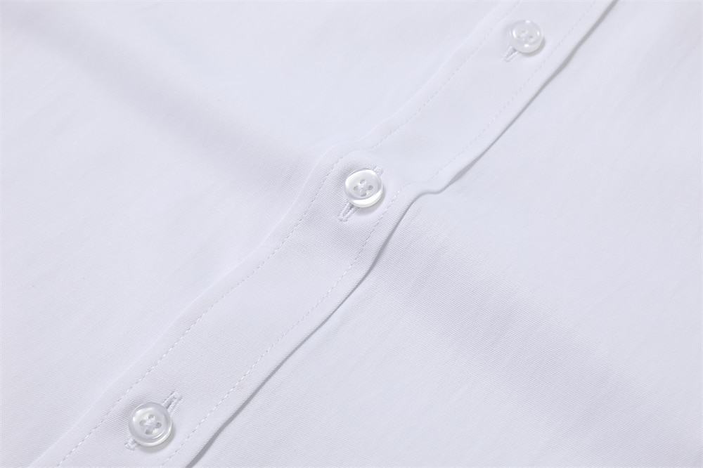 Męskie Koszula Koszule eleganckie Równina Ślub Biznes Jasnoniebieski Czarny Biały Czerwony Długi rękaw Klapa Wiosna i jesień Odzież 2025 - $21.99 –P2