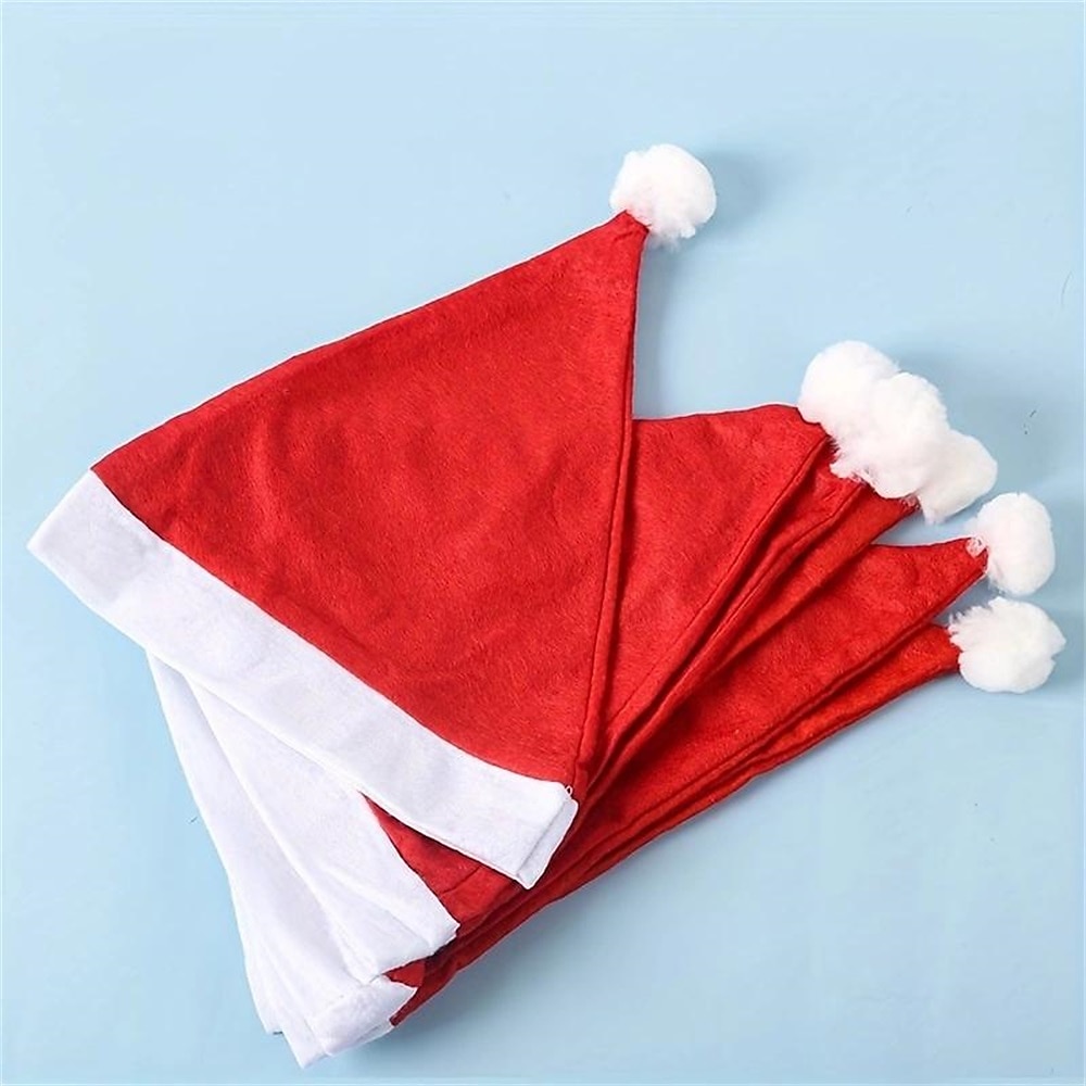 6pcs Christmas Santa Hats - Perfect For Adults At Christmas & New Year Parties! 2026 - $4.99 –P9