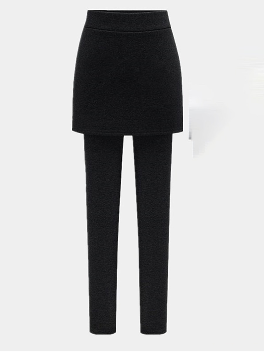 Per donna Ghette Di tendenza Streetwear Lunghezza intera Vita alta Liscio 2 in 1 Taglio alto Tenere al caldo Morbido Comodo Media elasticità Esterno Strada Giornaliero Grigio chiaro Grigio scuro Nero del 2025 a $18.99 –P8