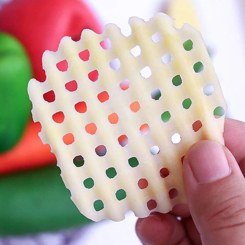 Cortadora de patatas, corte de patatas, rejilla de artefacto, rejilla para limpiar, cuchillo, cortador de verduras, cuchillo ondulado, corte de flor, cuchillo, accesorios 2025 - $8.99 -P3