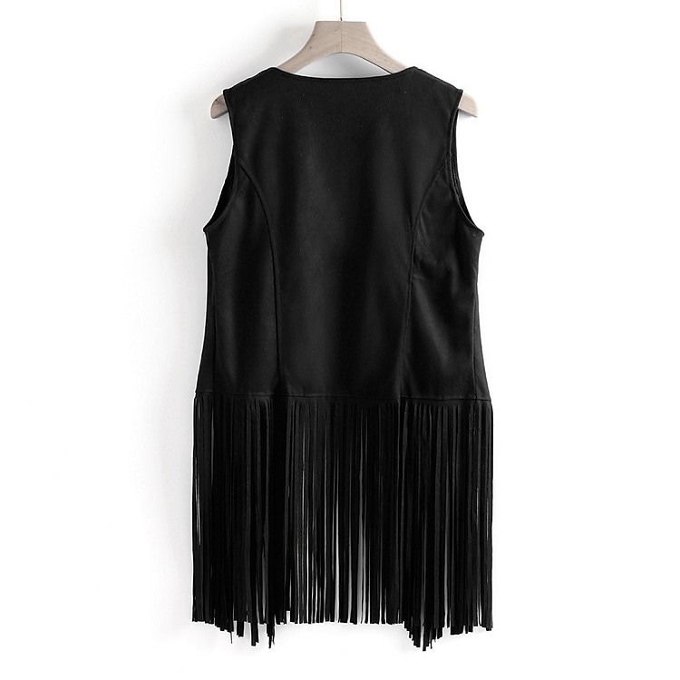 Retro Vintage 1960er 1970er Wildlederweste Hippie Disco Quastenfransen Damen Mädchen Weihnachten Halloween Karneval Leistung Party / Abend Pride Parade Erwachsene Weste 2025 - $20.99 –P6