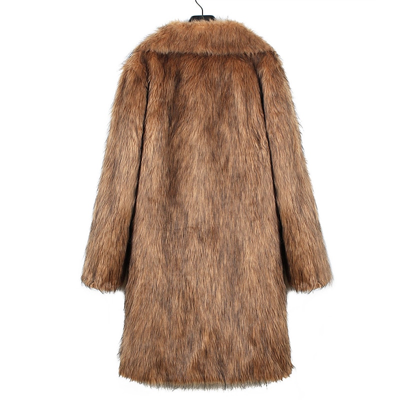 Homme Manteau d'hiver Veste d'Hiver Manteau en fausse fourrure Extérieur Usage quotidien Chaud Poche Automne Hiver Plein Mode Vêtement de rue Revers Normal Noir Blanche Jaune Marron Gris Claire Veste de 2025 ? $82.99 –P17