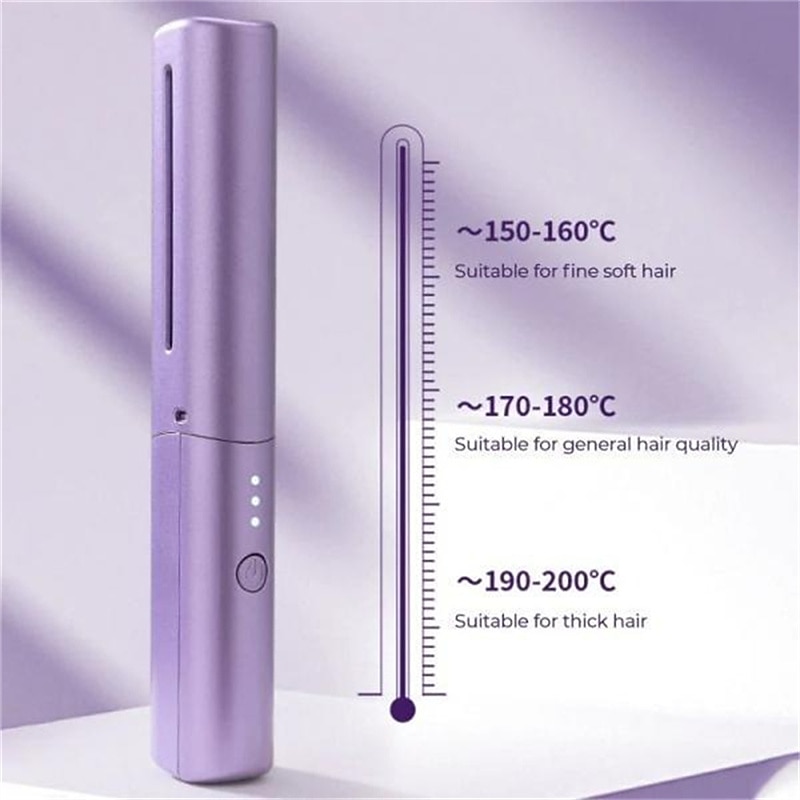 2IN1 Lazy Hair Straightener Wireless Hair Hot Comb Mini USB Rechargeable Straightener Curly Hair Stick Fast Heating Straightening Brush for Home Trave-1PC Valentine's Day Gift 2026 - $21.99 –P5