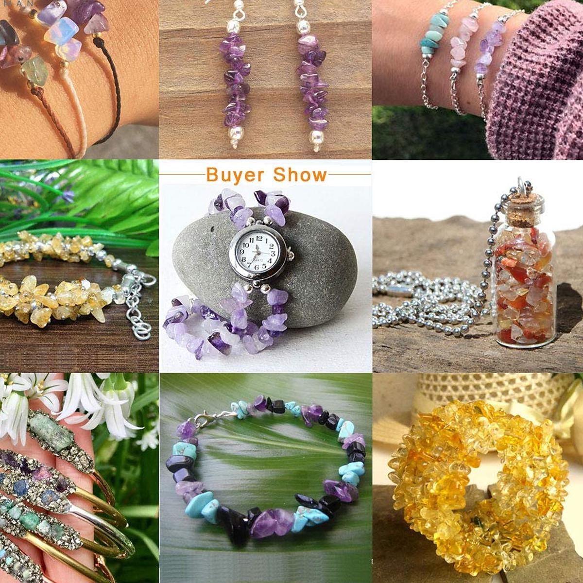 Natural Chip Stone Beads About Irregular Gemstones Healing Crystal Loose Rocks Bead Hole Drilled DIY for Bracelet Jewelry Making 2025 - $17.49 –P2
