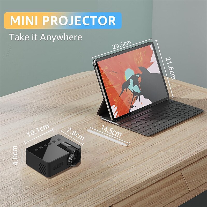 YT100 Mini Projector Wireless WIFI Display Screen Mirror with iOS and Android Smartphones Support USB Input Pocket Projector for Classic Movie Kids Animation 2025 - $63.99 –P16