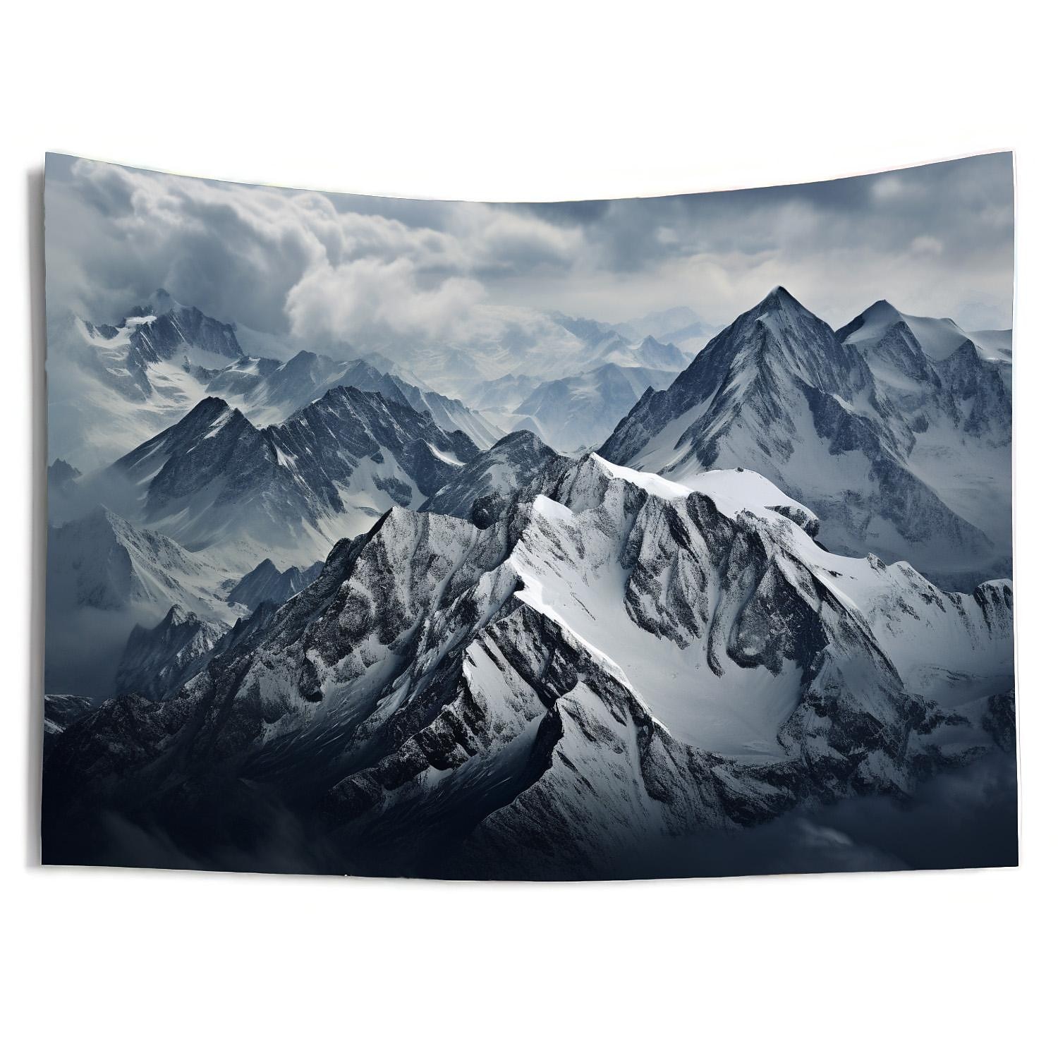 Tapiz colgante de montaña nevada, arte de pared, tapiz grande, decoración mural, fotografía, telón de fondo, manta, cortina, decoración para el hogar, dormitorio y sala de estar 2026 - $20.99 –P9