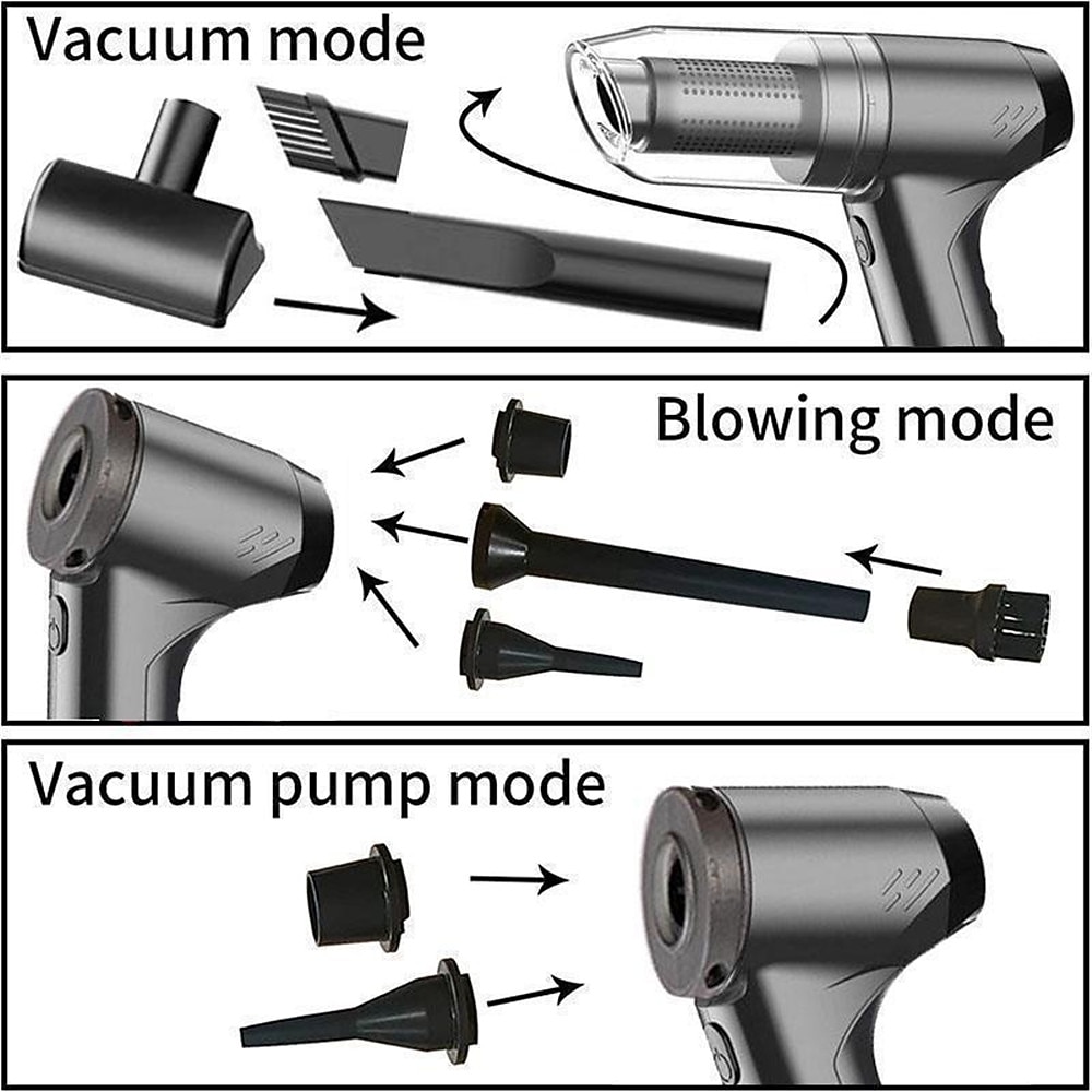 120000PA Wireless Powerful Car Vacuum Cleaner Brushless Motor 2 Gear Power Adjustment Multifunction Cleaning Machine Car Accessories Home Auto Cordless Cleaner Home Appliance for Car Home 2026 - $52.99 –P12