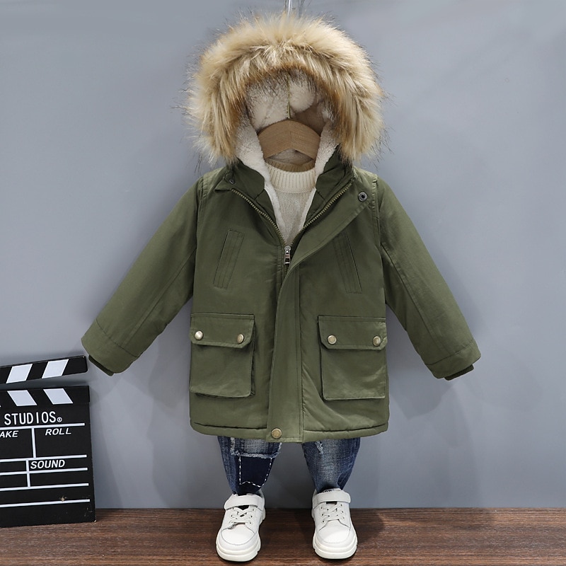 Kids Boys' Fleece Jacket Hoodie Jacket Outerwear Solid Color Long Sleeve Zipper Coat Outdoor Cotton Adorable Daily Yellow Pink Navy Blue Spring Fall 7-13 Years 2025 - $37.99 –P6