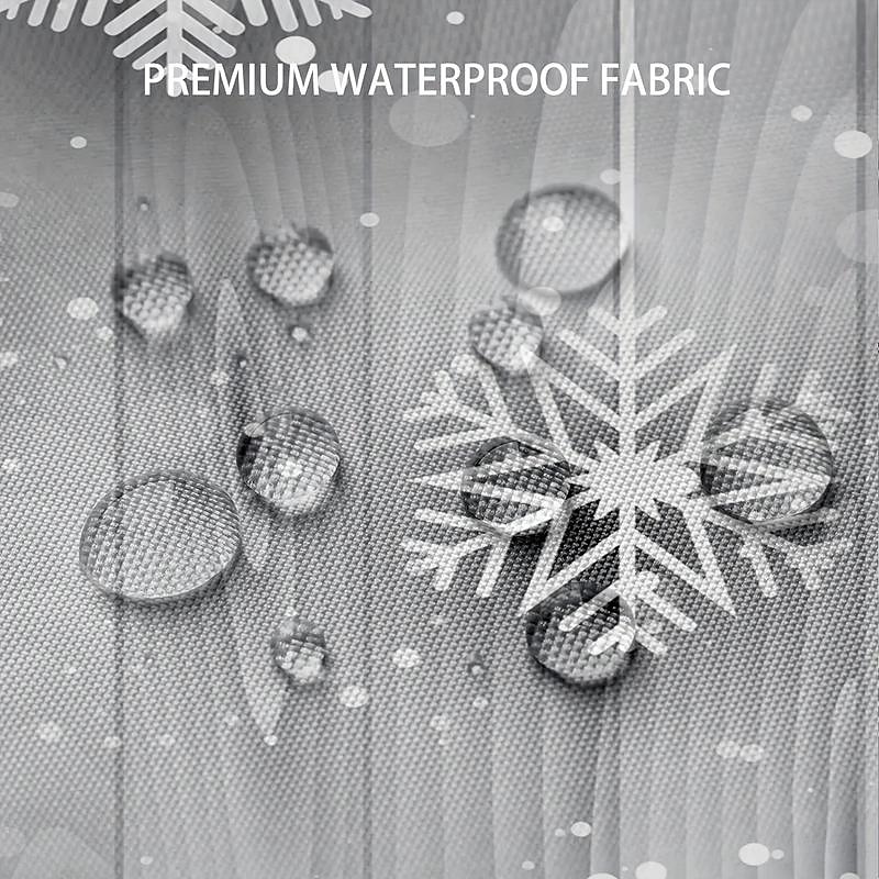 2025年 クリスマス雪の結晶シャワーカーテン、滑り止めラグ、トイレ蓋カバー&バスマット、メリークリスマスバスルーム装飾、防水シャワーカーテン、フック12個付き、クリスマスデコレーション。  コレクション – $23.99 –P7