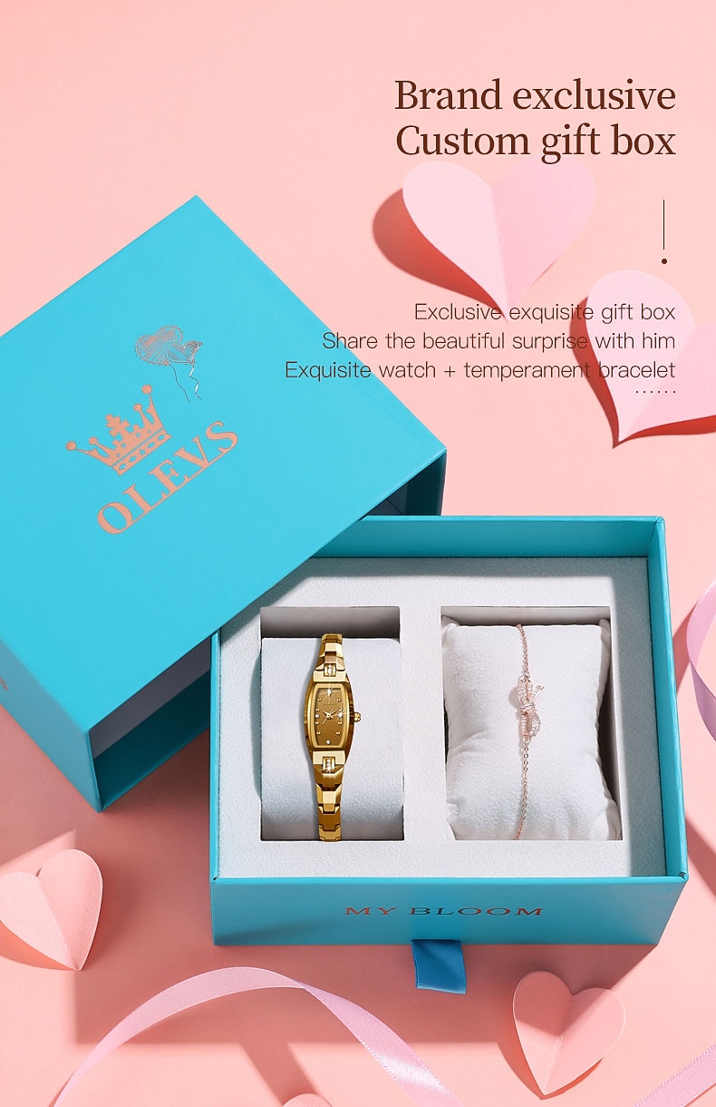 OLEVS Mother's Day Gift for Women Quartz Watch Creative Minimalist Fashion Casual Waterproof Decoration Stainless Steel Strap Watch 2026 - $68.99 –P6