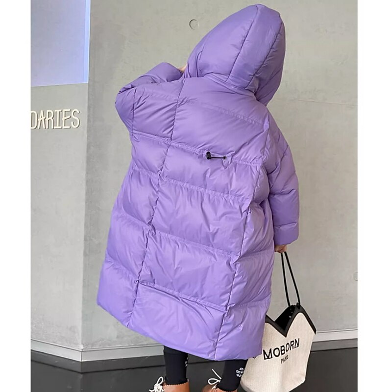 Kids Girls' Down Coat Kids Puffer Jacket Active Pocket School Coat Outerwear 4-13 Years Winter Black Purple 2025 - $48.99 –P11