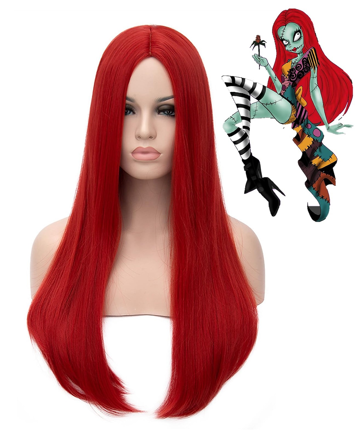 parrucca sally - l'incubo prima di Natale parrucche per feste cosplay parrucche di Halloween del 2025 a $28.99 –P1