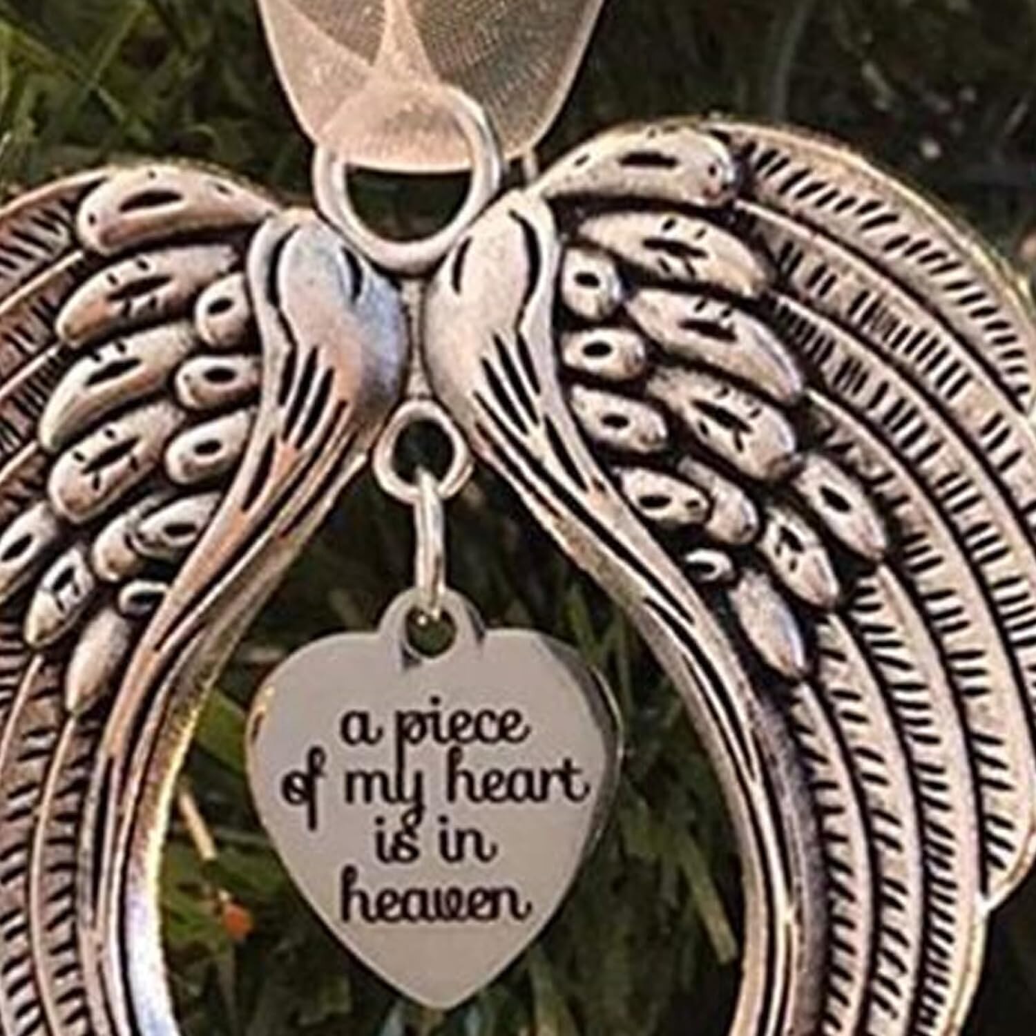 Angel Wings Christmas Ornament with Lanyard Style Memorial Decoration for Tree Sympathy Gift Loved Ones in Silver 2025 - CAD $4.99 –P6