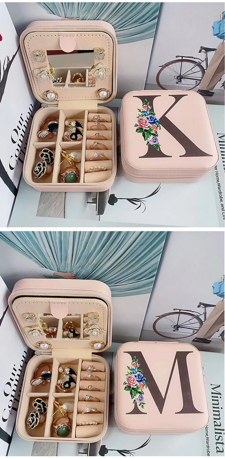 1PC Jewelry Box Waterproof Portable Mini Wearable leatherette PU(Polyurethane) PU Leather For Women's Casual Portable 2025 - $19.99 –P8