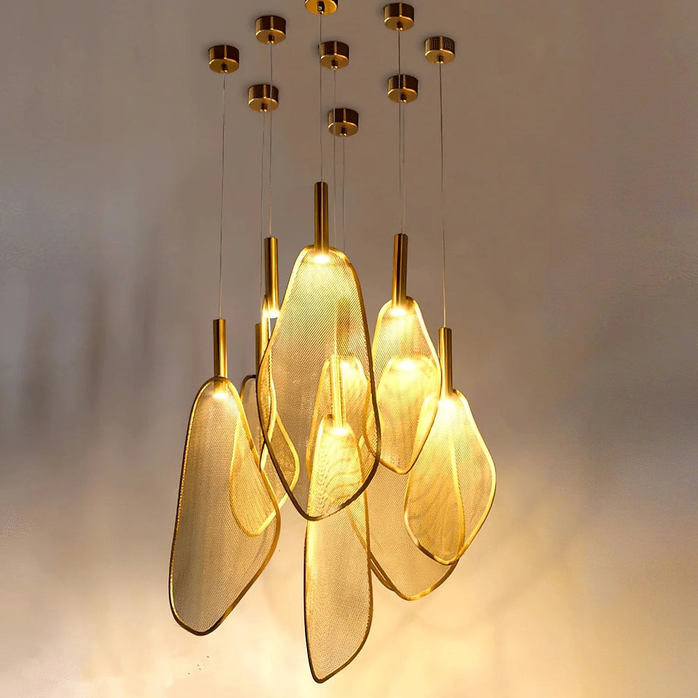 lampada a sospensione a led cluster design in metallo 45/60cm lampadari stile minimalista led lampada a sospensione sala da pranzo comodino plafoniera 110-240v del 2025 a $249.99 –P9