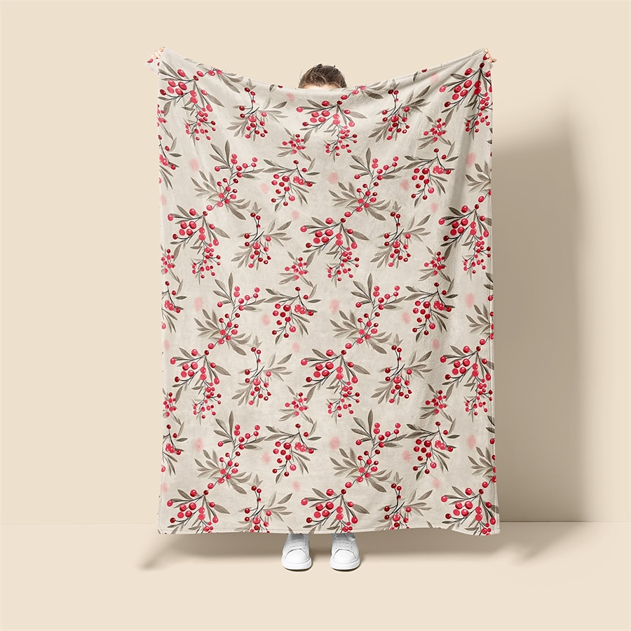Fresh Flower Pattern Super Soft  Throws Blanket, Novelty Flannel Throw Blankets Warm 3D Printed All Seasons  Gifts Big Blanket 2025 - $17.99 –P5