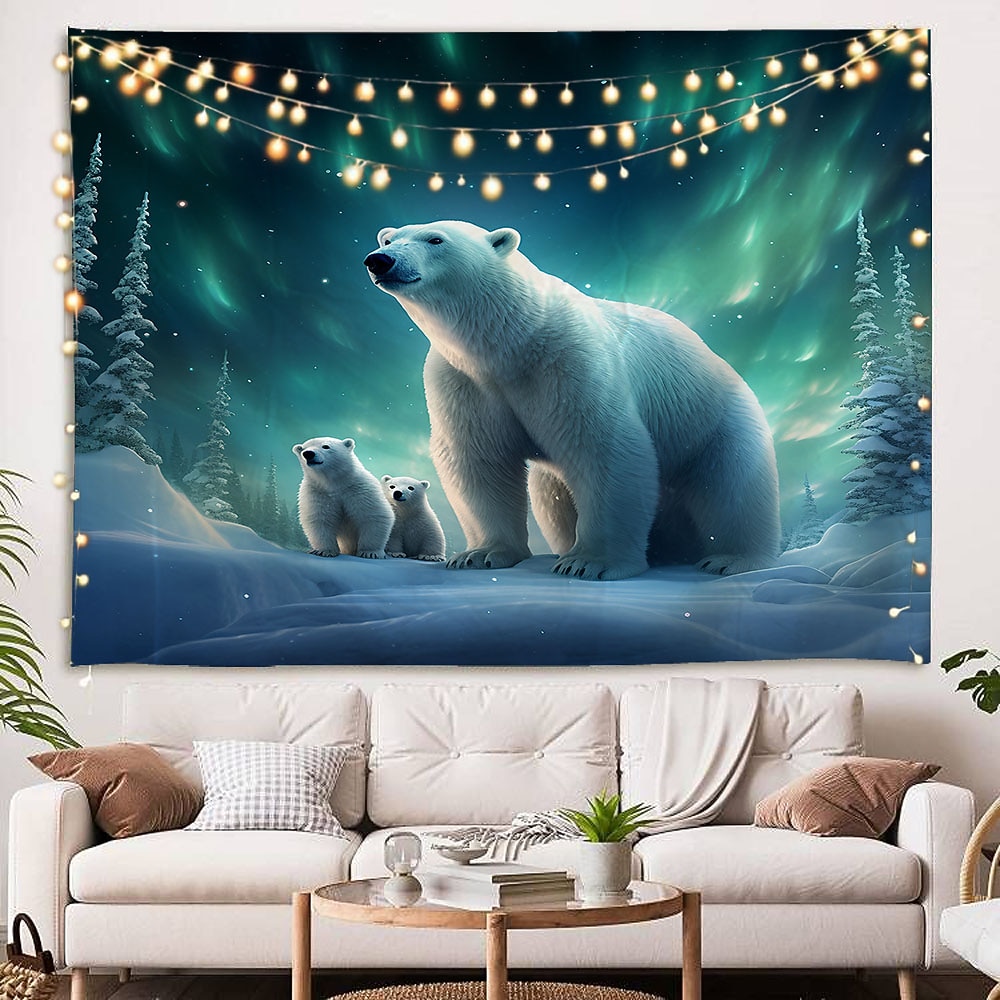 jegesmedve függő gobelin fal művészet nagy kárpit falfestmény dekor fénykép háttér takaró függöny otthon hálószoba nappali dekoráció 2026 - $14.99 –P3