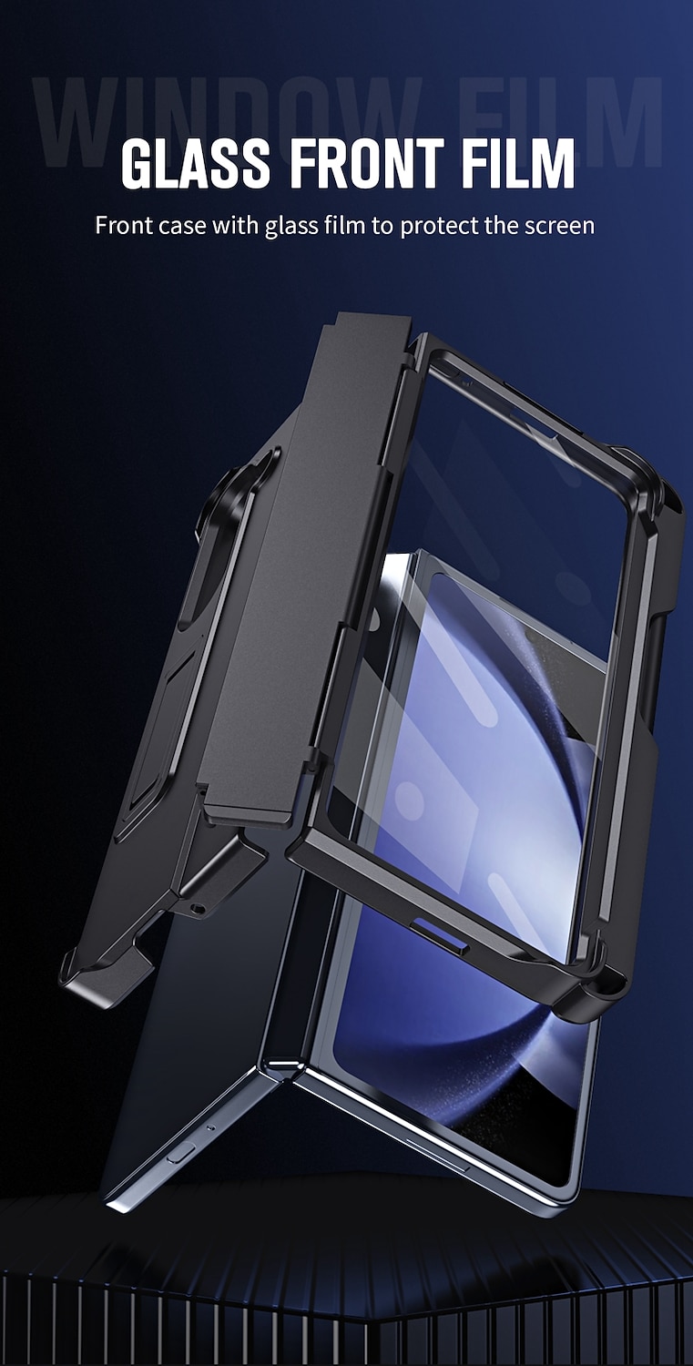 Phone Case For Samsung Galaxy Z Fold 6 Z Fold 5 Z Fold 4 Z Fold 3 Back Cover with Stand Holder with Screen Protector Magnetic Solid Color PC 2026 - $28.99 –P10
