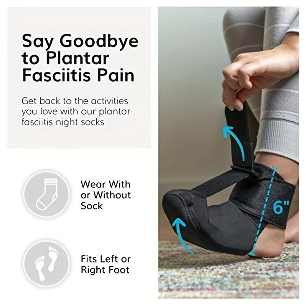 1pc Plantar Fasciitis Night Sock for 99.21-187.39LB | Soft Stretching Boot Splint for Sleeping | Achilles Tendonitis Foot Support Brace 2025 - $13.49 –P2