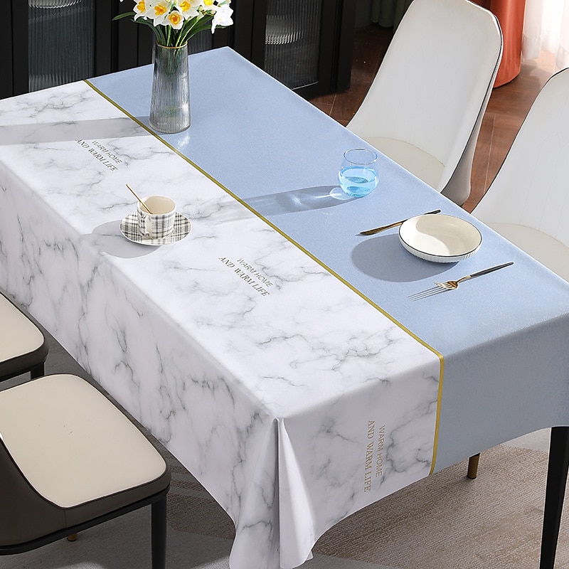 Waterproof Tablecloth PVC Oilproof Rectangle Table Cloth Table Cover for Party, Family Dining, Restrant 2025 - $11.49 –P27