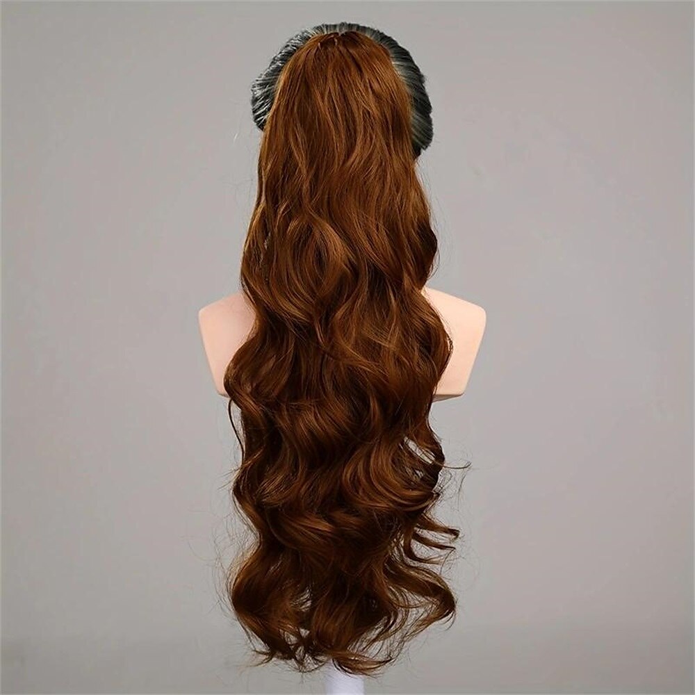 queue de cheval griffe extensions de queue de cheval longues ondulées clip synthétique dans les extensions de cheveux élégant naturel à la recherche d'un usage quotidien de 2025 ? $11.99 –P6