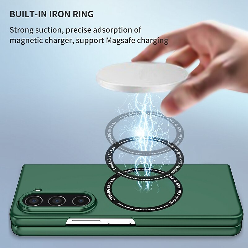 Phone Case For Samsung Galaxy Z Fold 7 Z Fold 6 Z Fold 5 Z Fold 4 Z Fold 3 Back Cover With Magsafe Support Wireless Charging Shockproof PC 2025 - $17.99 –P8