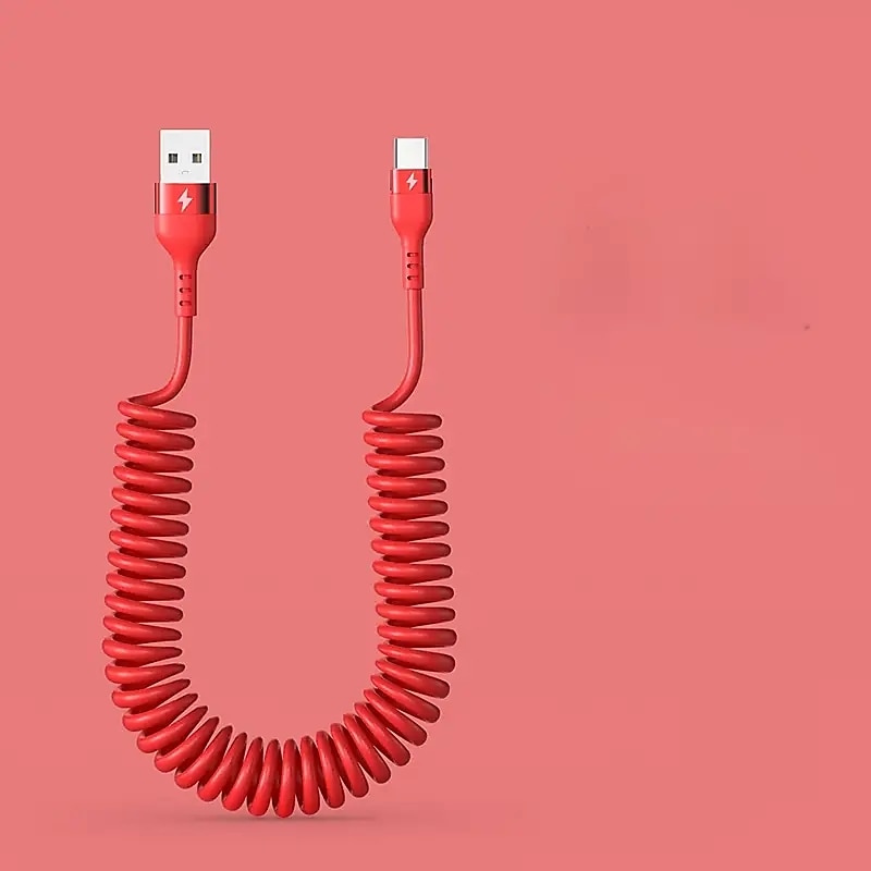 5A Fast Charging Type C Cable Micro USB Spring Car USB Cable For Samsung Xiaomi Redmi POCO Huawei Honor Phone Accessories Gift 2025 - $6.99 –P6