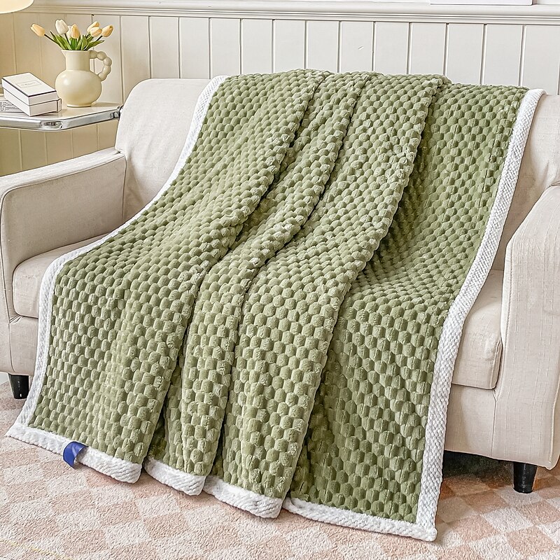 myk komfort kaste sofa teppe stereoskopisk lite rutenett teppe til sofa stol sofa stue bursdagsgave og hjemmeinnredning bærbart bil reisetrekk teppe 2025 - $21.99 –P9