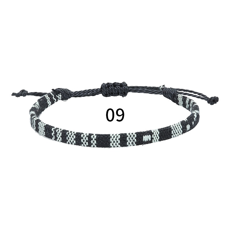 5 pezzi casuali di vendita calda in tessuto di cotone e lino in stile nepalese, catena alla caviglia arcobaleno, corda per caviglia per attività versatile e colorata del 2025 a $14.99 –P14