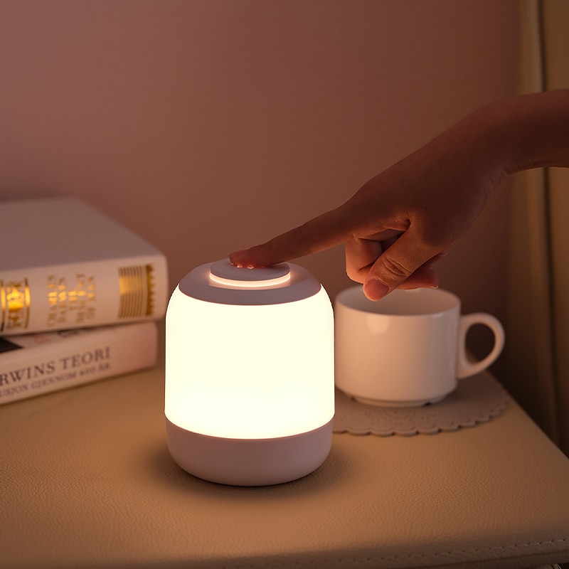 tocco ricaricabile ha condotto la luce notturna alimentazione notturna lampada da comodino atmosfera lampada pat lampada da tavolo dormitorio del 2025 a $28.99 –P8