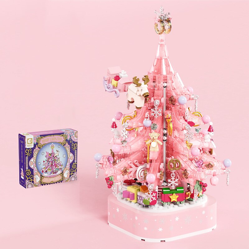 Festival Series Crystal Festival Tree Building Blocks Toy Crystal Festival Tree Music Box Creative Puzzle Assembly Toys Festival Gift Halloween/Thanksgiving Day/Festival gift 2025 - $55.99 –P7