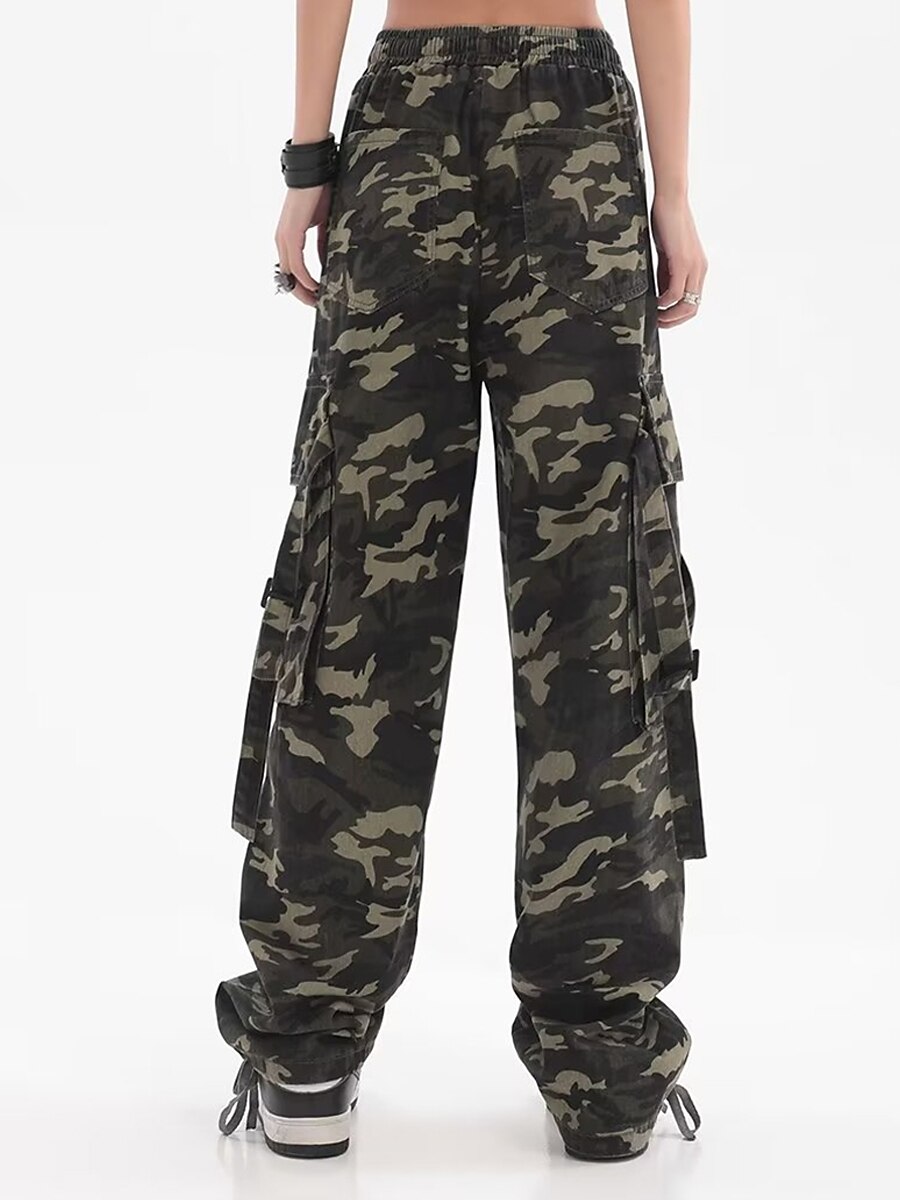 Women‘s Cargo Camo Camouflage Pants Pants Trousers Full Length Fashion Streetwear Street Daily Grey Green M L Fall Winter 2023 - US $32.99 –P10