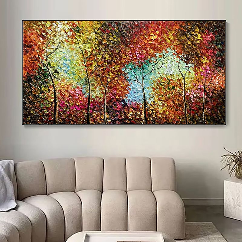 Hand-Painted Oil Paintings Canvas Wall Art Decoration Modern Abstract Autumn Nature Scenery Trees are Luxuriant for Home Decor Rolled Frameless Unstretched Painting 2025 - $108.99 –P5