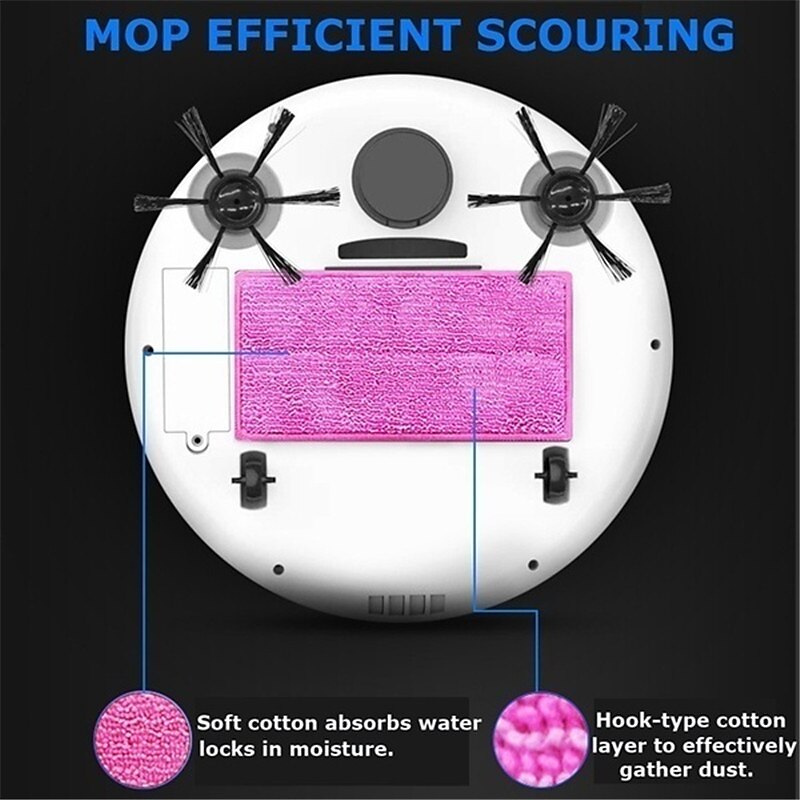 3-in-1 Auto Sweeping Robot 1800PA Strong Suction Smart Floor CleanerRechargeable Smart Sweeping Robot Dry Wet Sweeping Vacuum Cleaner Strong Suction Robot Cleaner for Home 2025 - $44.99 –P11