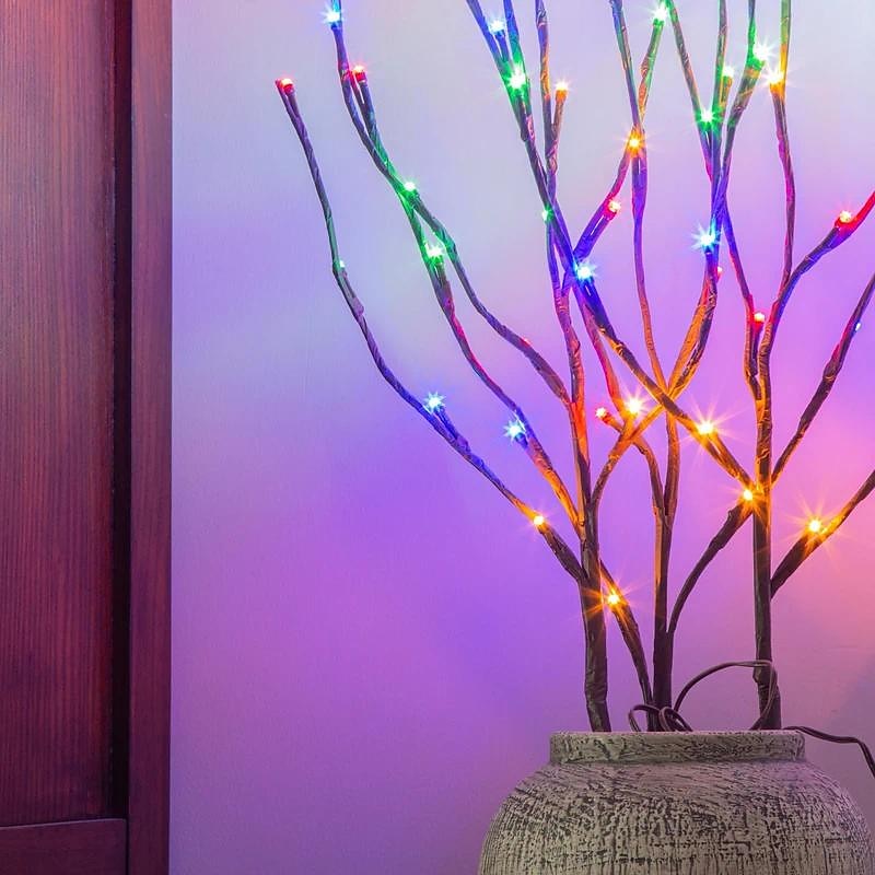 1pc 20 LED branche de saule colorée, lumière de décoration de bouquet de fleurs, remplissage de vase à pieds hauts, branche de saule, fête des mères, noël, fête de mariage, guirlande lumineuse de de 2025 ? $10.49 –P5