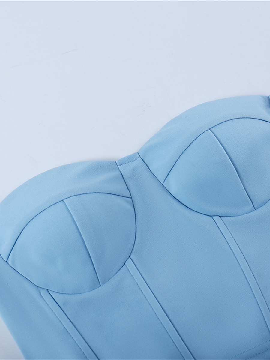 kvinnors shapewear ren färg korsetter street date gå ut andas bandeau ärmlös rygglös sommar vår hem outfits 2025 - $15.99 –P14