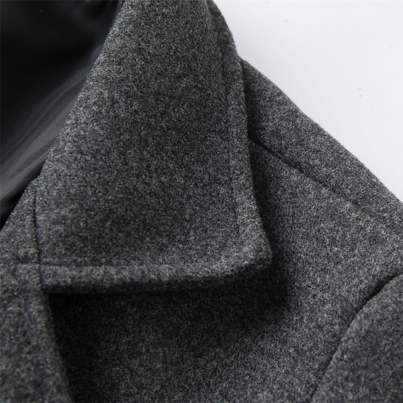 Herren Wintermantel Mantel Langer Trenchcoat Outdoor Freizeitskleidung Herbst Winter Polyester Oberbekleidung Bekleidung Modisch Strassenmode Glatt Kargen Doppelreihiger Verschluss 2025 - $85.99 –P12