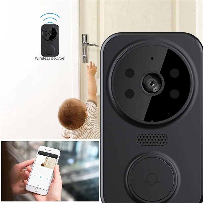 2025年 m8 ワイヤレスドアベル 1080 hd カメラ wifi ドアベルスマートインターホン人気の tuya  コレクション – $31.99 –P8