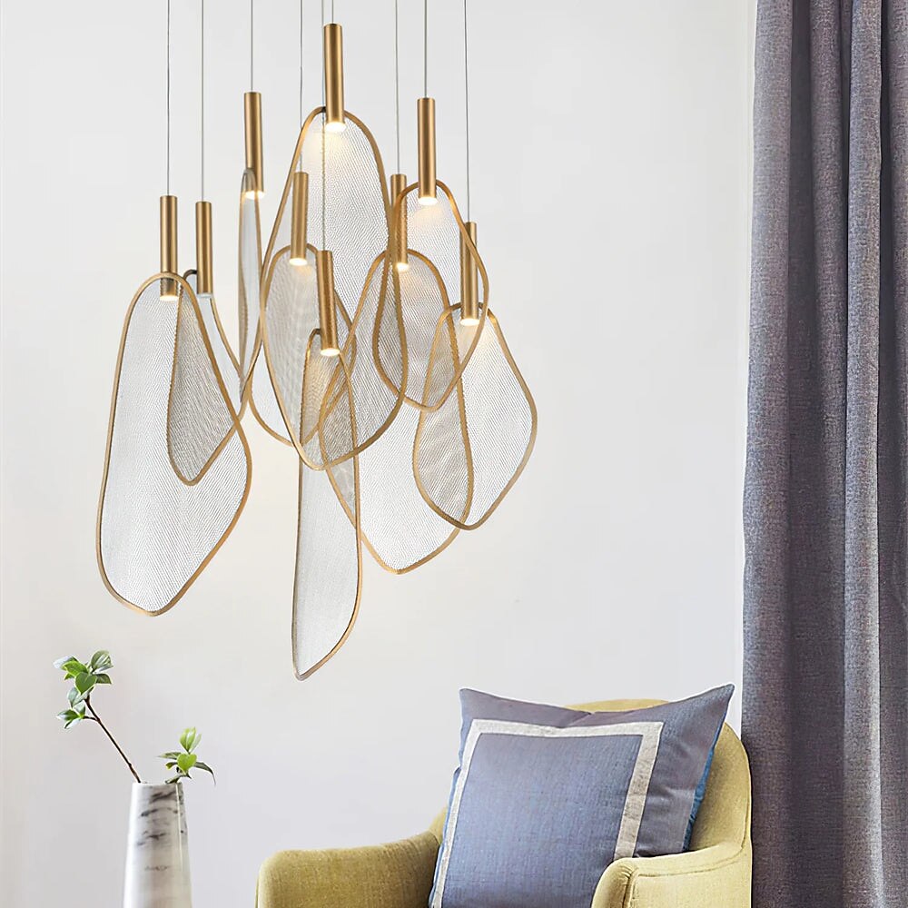 lampada a sospensione a led cluster design in metallo 45/60cm lampadari stile minimalista led lampada a sospensione sala da pranzo comodino plafoniera 110-240v del 2025 a $249.99 –P10