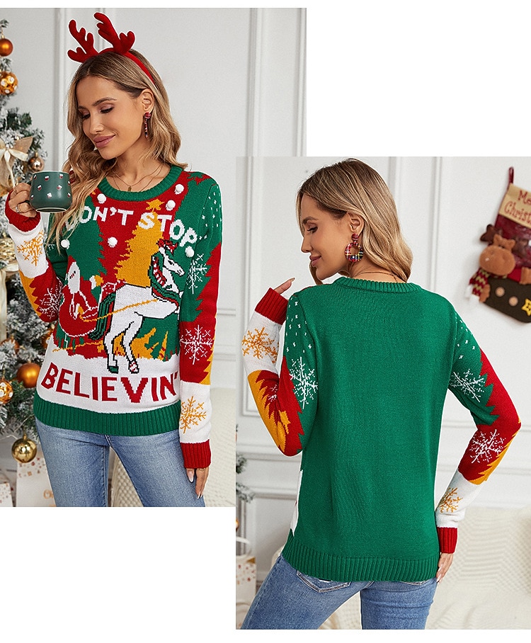 Anime Biskop Ful jultröja Pullover Jumper Snögubbe Rolig för Dam Vuxna 3D-utskrift för Jul Karnival Nyår Fest Ledigt / vardag 2025 - $38.99 –P5