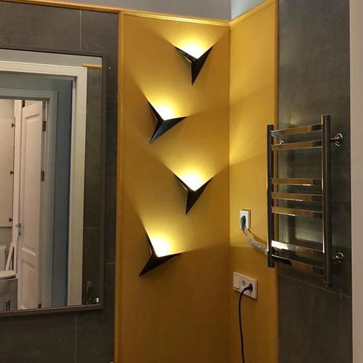 2 Stück Dreieck dreidimensionale Wandleuchte moderne Kunst und Kreativität Innenwandleuchte 3W 25cm Innenwandleuchte aus Metall AC85-265V 2026 - $82.99 –P7