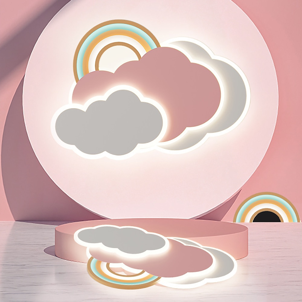LED Ceiling Light Acrylic Rainbow Cloud Flush Light Cartoon Pink Lamp Modern Creative Personality Design Ceiling Light for Kids Bedroom Girls Boys Room Study Room AC110V AC220V 2025 - $215.89 –P8
