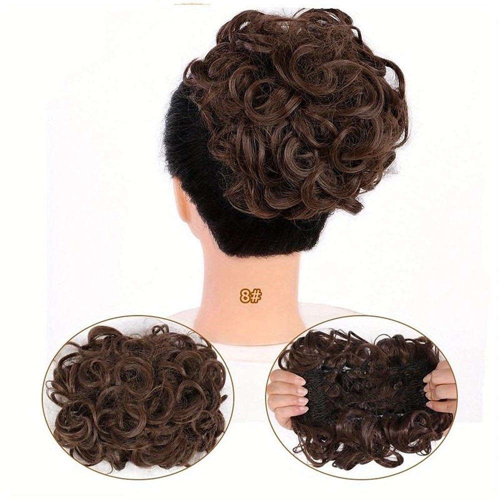 Chignon Chignon A cordoncino Capelli sintetici Pezzo di capelli Estensione capelli Liscio Feste Giornaliero Serata e festa A1 A2 A3 del 2025 a $11.99 –P7