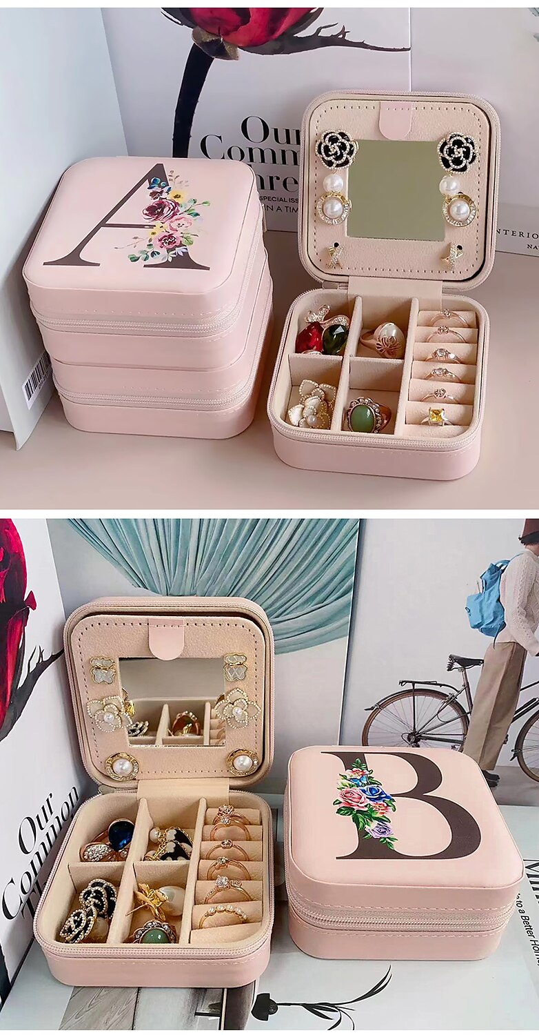 1PC Jewelry Box Waterproof Portable Mini Wearable leatherette PU(Polyurethane) PU Leather For Women's Casual Portable 2025 - $19.99 –P7