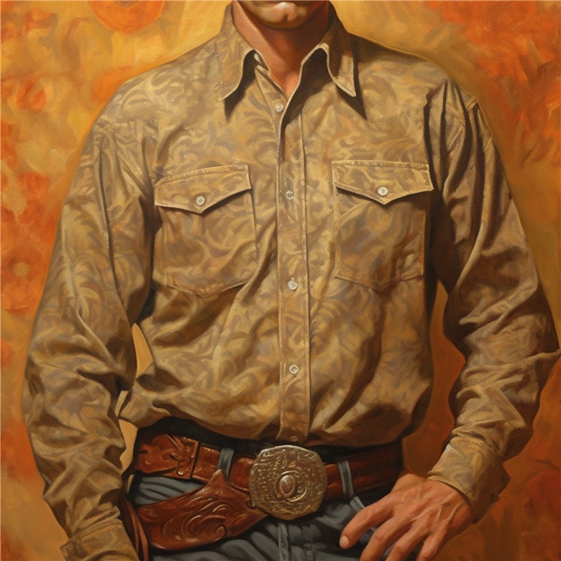 Hombre Cowboy camisa occidental Abotonar la camisa Camisa vaquera Manga Larga Vintage estilo occidental Ropa Cotidiana Primavera Otoño invierno Cuello Vuelto Camisas con cuello Impresión 3D Bolsillo 2026 - $35.99 –P2