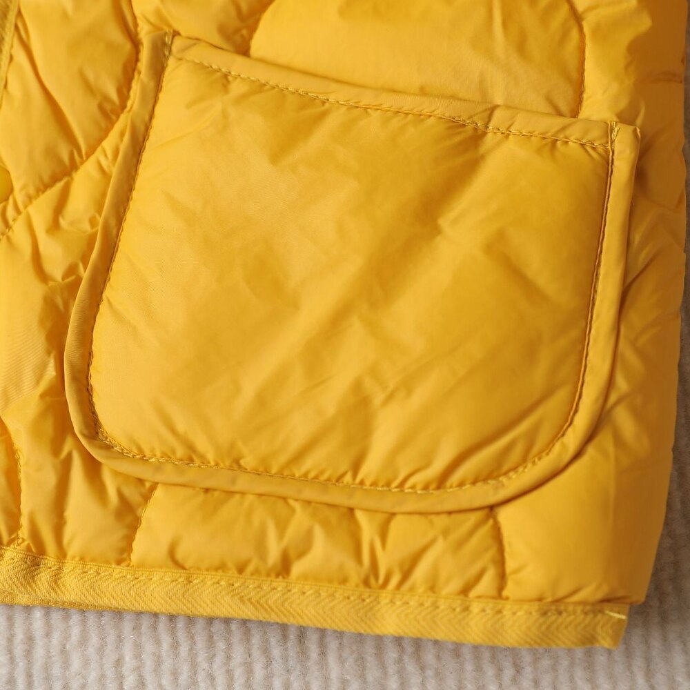 Kids Girls' Puffer Jacket Solid Color Active Button School Coat Outerwear 3-10 Years Spring Black White Yellow 2025 - $52.99 –P11
