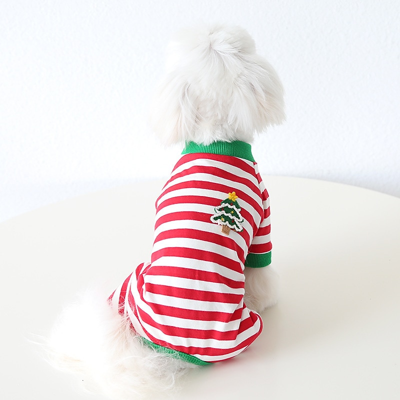 Perros Gatos Pijamas Moda Estilo lindo Invierno Suave Lavable Cómodo Navidad Exterior Casual Diario Ropa para perros for Bichón Frisé Caniche Pomerania Animal doméstico del bebé Mariposa 2025 - $23.99 –P6