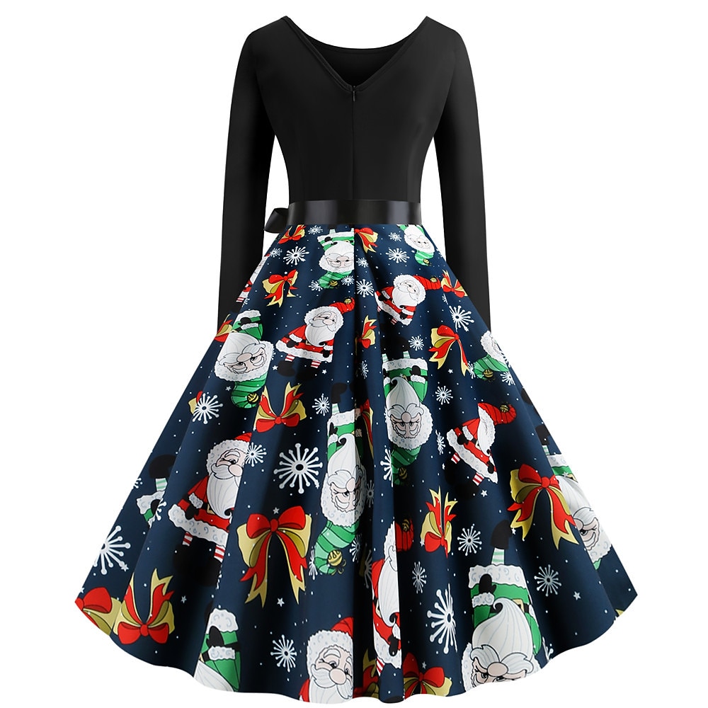 Weihnachtsmann Weihnachtskleid Ausgefallenes Weihnachtskleid Damen Weihnachten 1950er Erwachsene Weihnachten Neujahr Heiligabend Weihnachten Party Silvester Kleid 2025 - $27.99 –P15