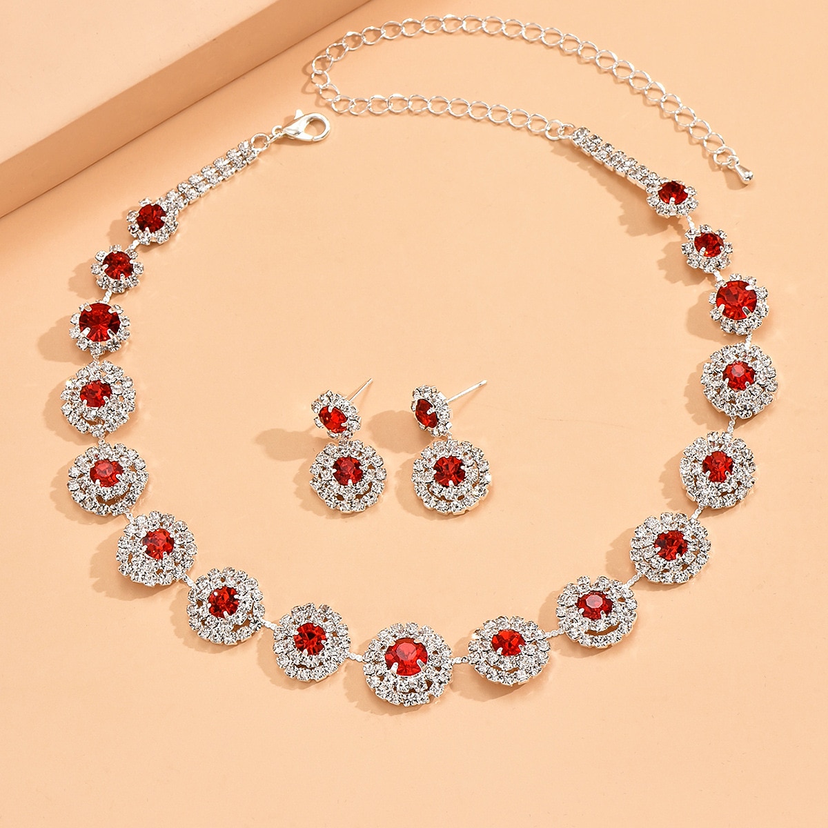 Set di gioielli 2 pezzi Strass Lega 1 collana Orecchini Per donna Di tendenza Moda Semplice geometrico Di forma geometrica Parure di gioielli Per Matrimonio Feste Invitati del matrimonio del 2025 a $15.99 –P2